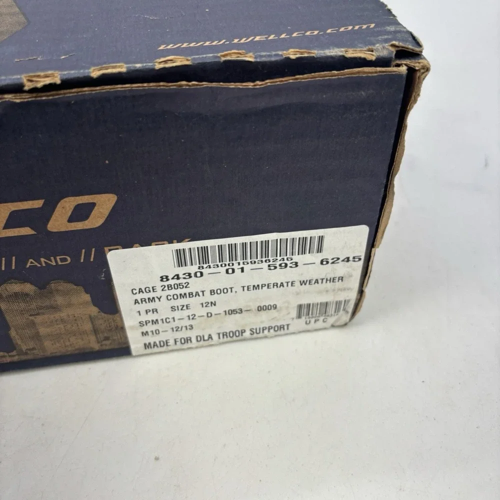 Wellco Desert Army Combat Boots Mens 12 N Vibram Sole WP Military NEW IN BOX